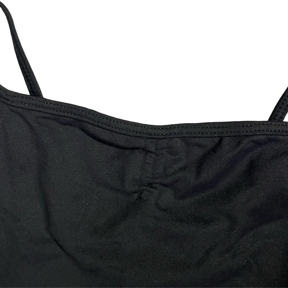 NWT So Danca SL05‎ Kids Camisole Leotard Black Pinch Front Low Back Size YJR/2B